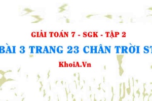 Bài 3 trang 23 Toán 7 Chân trời sáng tạo Tập 2